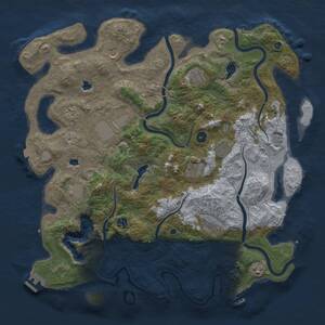 Thumbnail Rust Map: Procedural Map, Size: 4500, Seed: 68713186, 17 Monuments