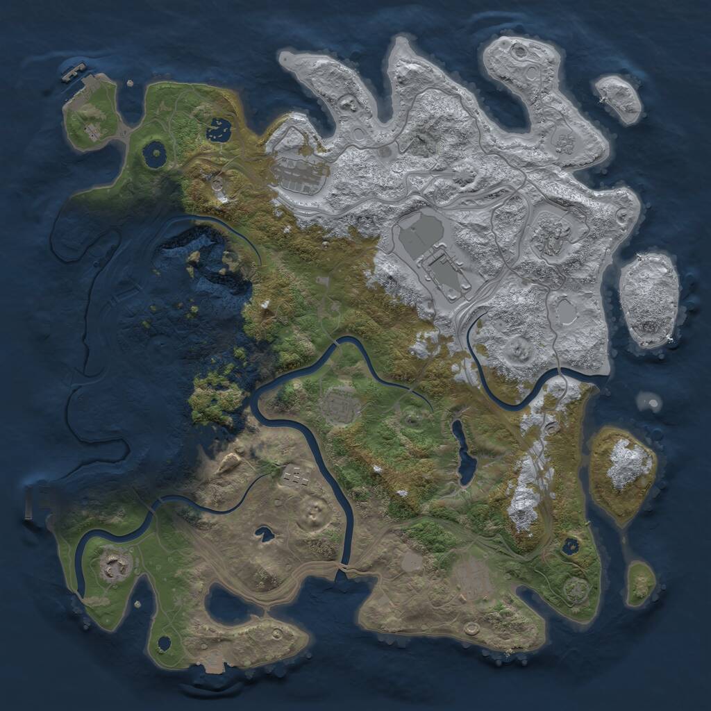 Rust Map: Procedural Map, Size: 4250, Seed: 15437738, 15 Monuments