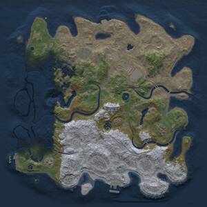 Thumbnail Rust Map: Procedural Map, Size: 4250, Seed: 1229544638, 17 Monuments