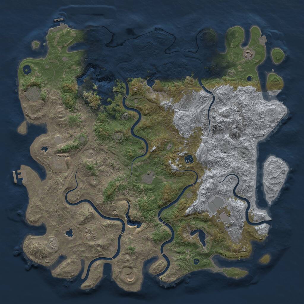 Rust Map: Procedural Map, Size: 5100, Seed: 420, 17 Monuments
