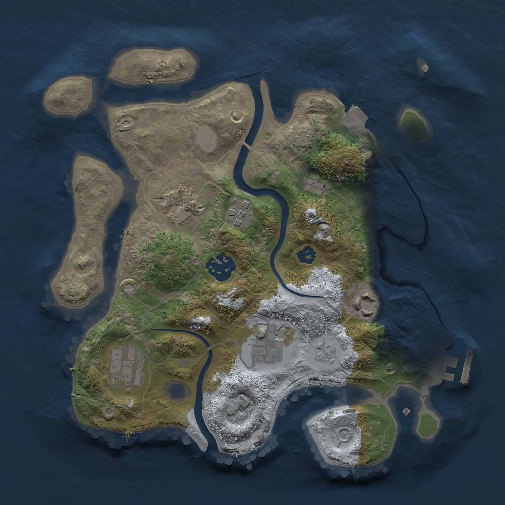 Rust Map: Procedural Map, Size: 2800, Seed: 1567784522, 11 Monuments
