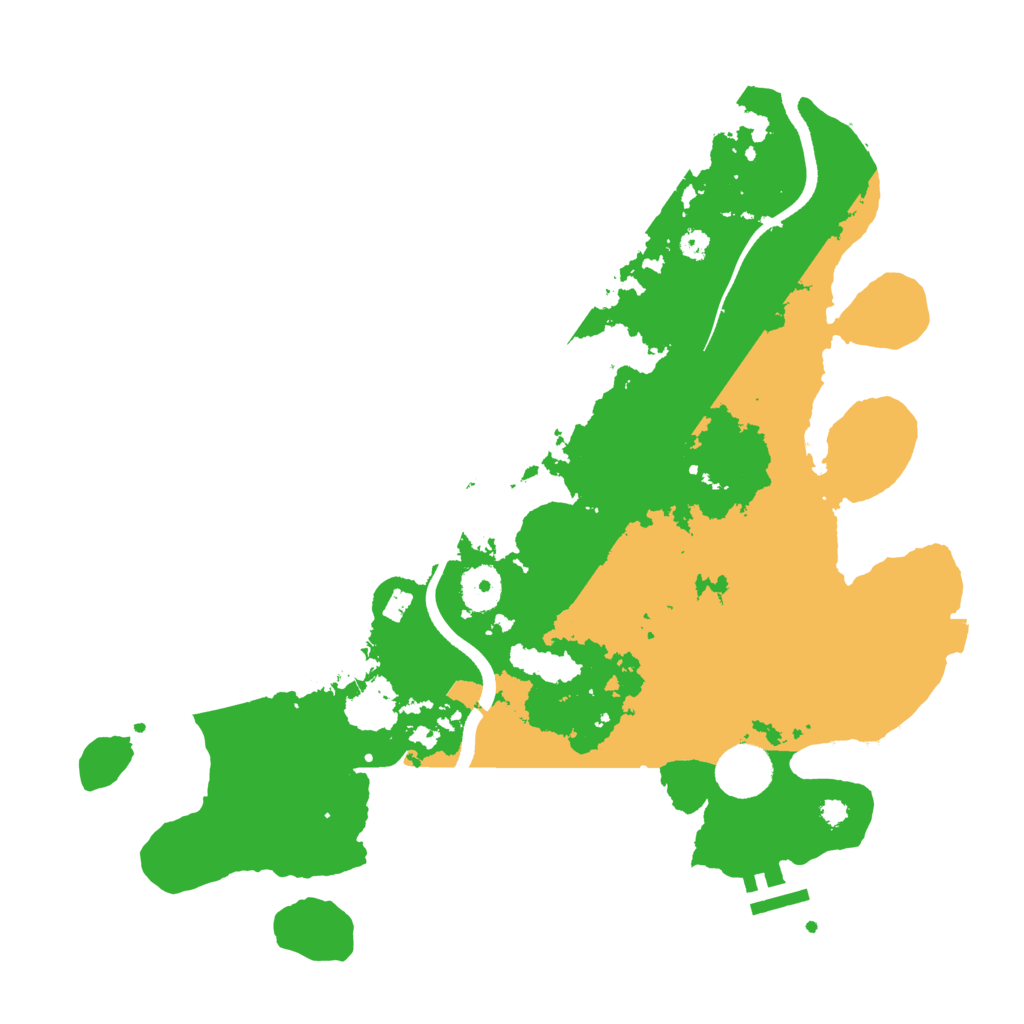 Biome Rust Map: Procedural Map, Size: 3500, Seed: 5542