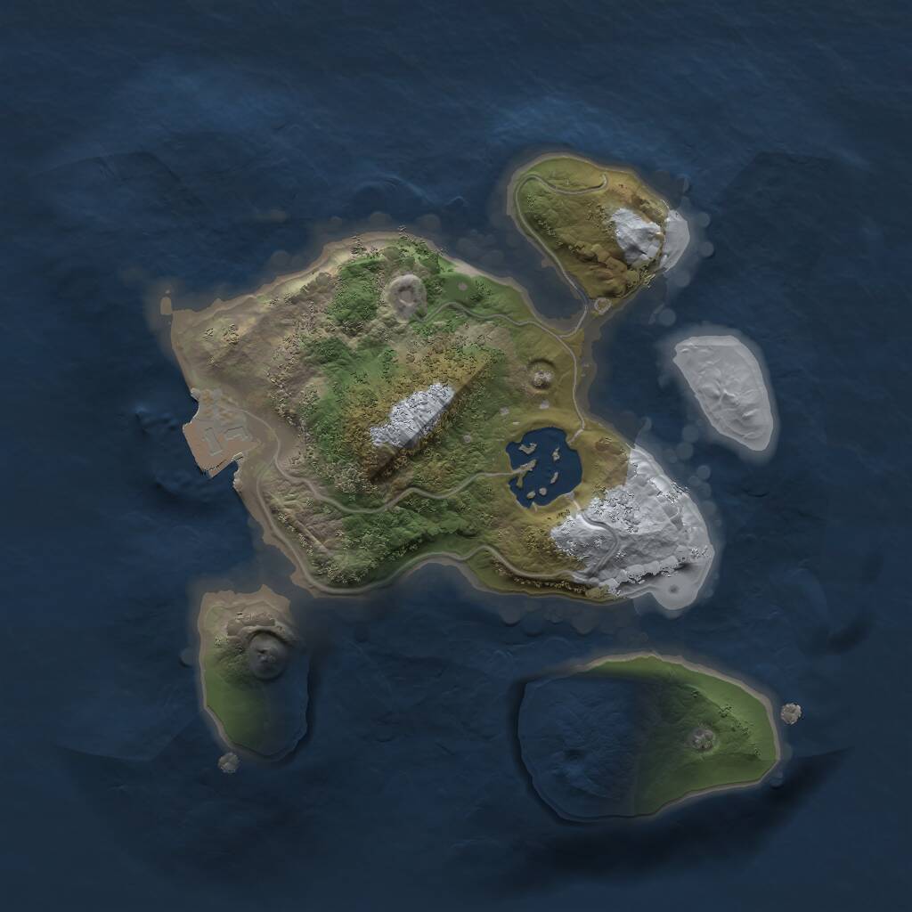 Rust Map: Procedural Map, Size: 1800, Seed: 321931626, 2 Monuments