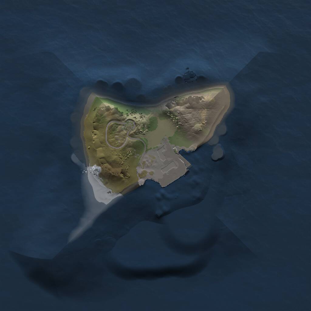 Rust Map: Procedural Map, Size: 1000, Seed: 1396117291, 1 Monuments