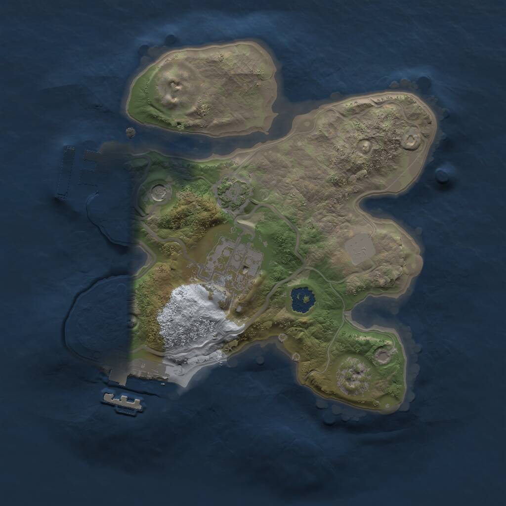 Rust Map: Procedural Map, Size: 2000, Seed: 867256773, 6 Monuments