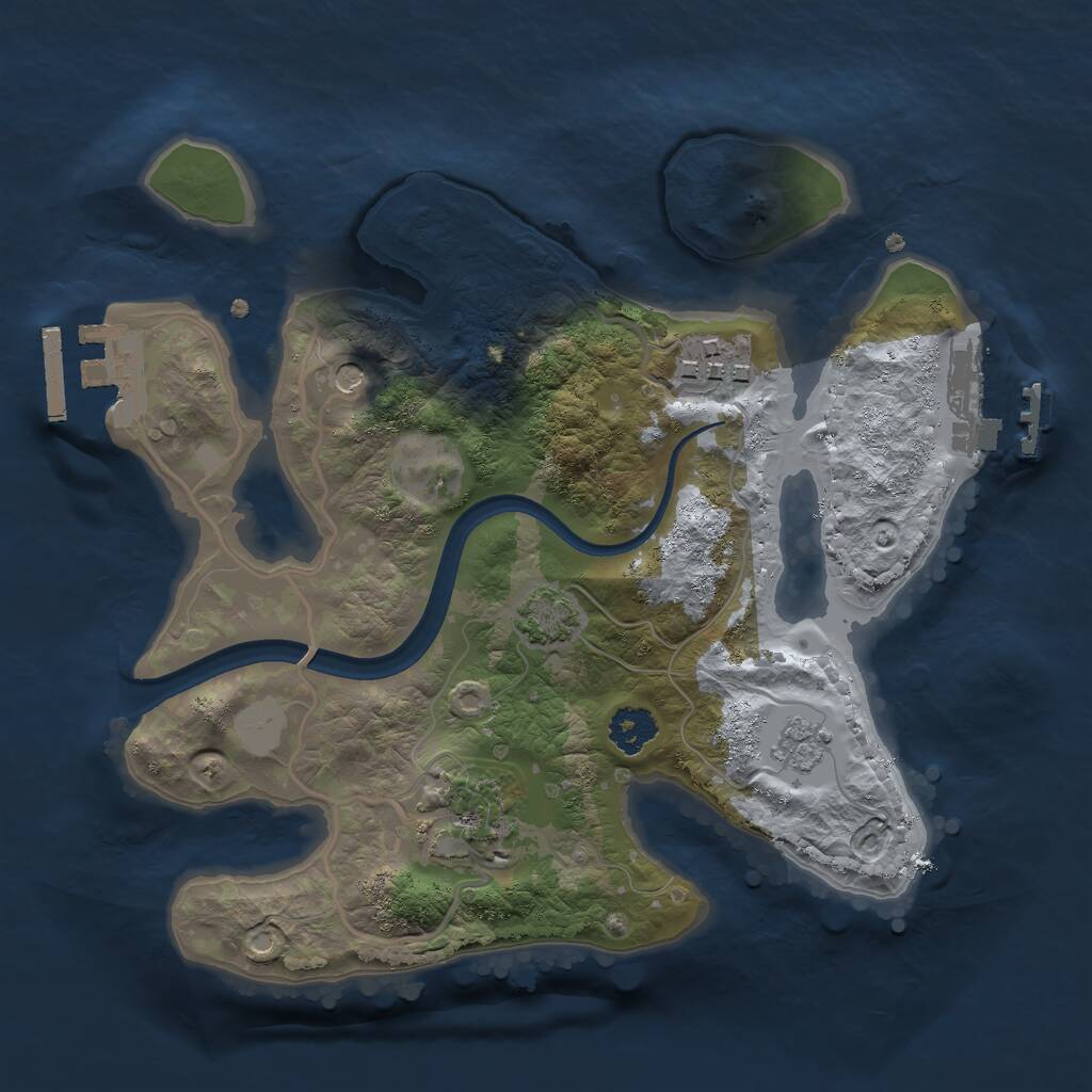Rust Map: Procedural Map, Size: 2350, Seed: 1654302765, 8 Monuments