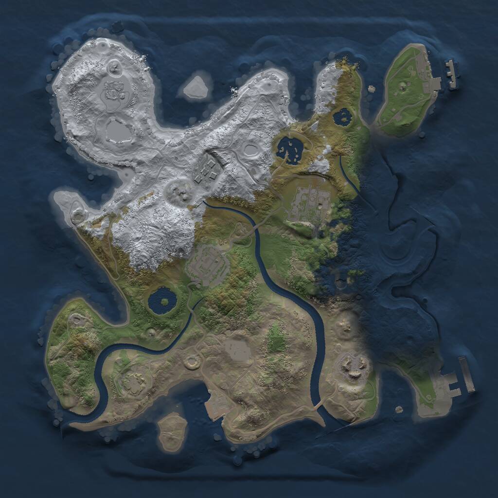Rust Map: Procedural Map, Size: 2750, Seed: 788777969, 11 Monuments