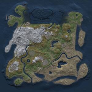 Thumbnail Rust Map: Procedural Map, Size: 4000, Seed: 1779494491, 13 Monuments