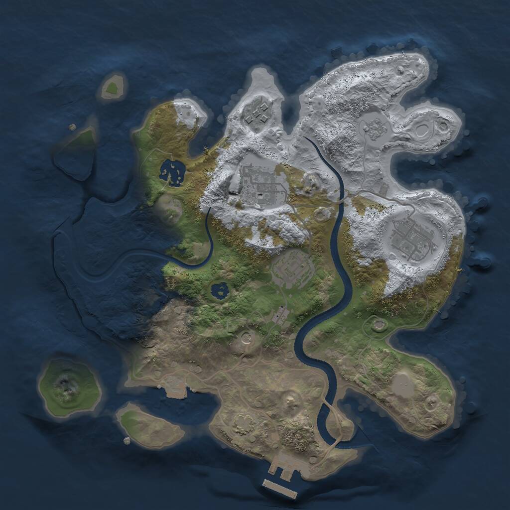 Rust Map: Procedural Map, Size: 2875, Seed: 10032005, 10 Monuments