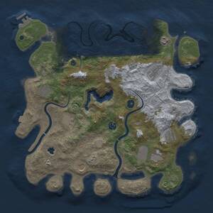 Thumbnail Rust Map: Procedural Map, Size: 4000, Seed: 724640642, 14 Monuments