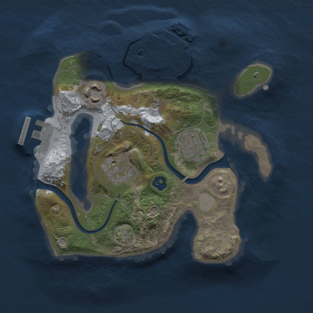 Rust Map: Procedural Map, Size: 2200, Seed: 1203030, 8 Monuments