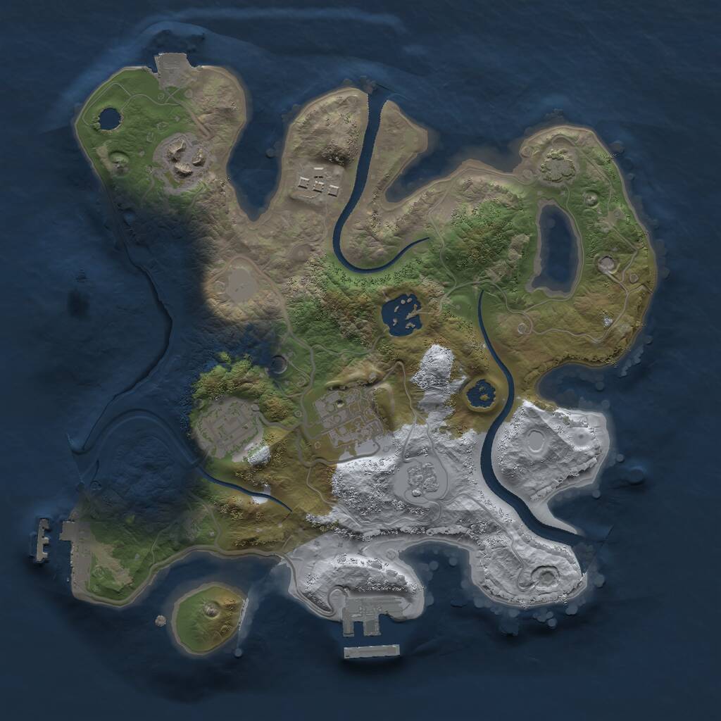 Rust Map: Procedural Map, Size: 2622, Seed: 481981, 11 Monuments