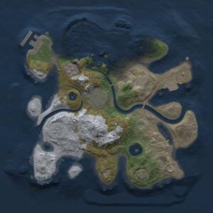Thumbnail Rust Map: Procedural Map, Size: 2500, Seed: 1370957291, 8 Monuments