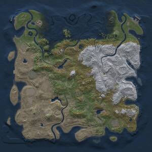 Thumbnail Rust Map: Procedural Map, Size: 4800, Seed: 365724855, 17 Monuments