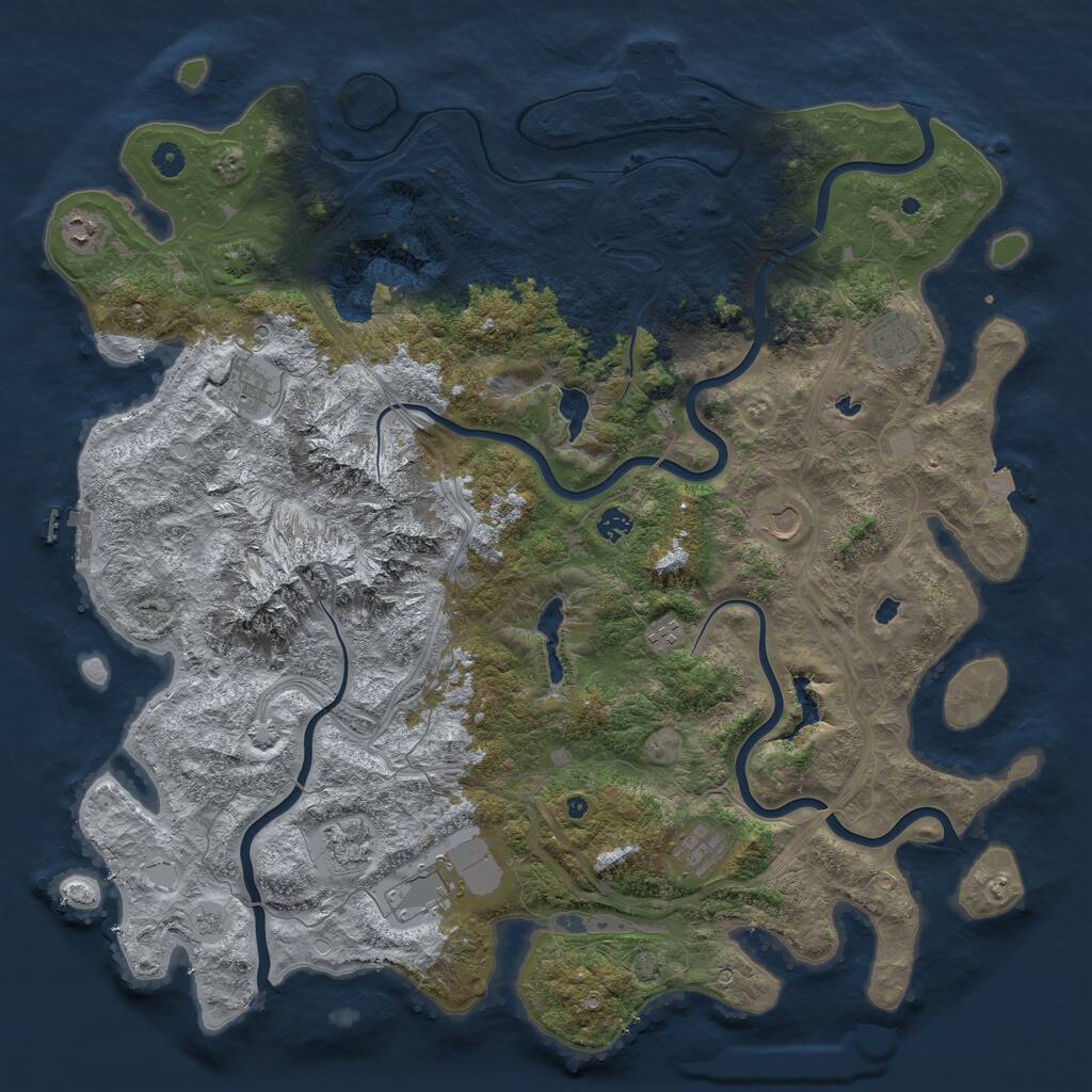 Rust Map: Procedural Map, Size: 5000, Seed: 816714113, 15 Monuments