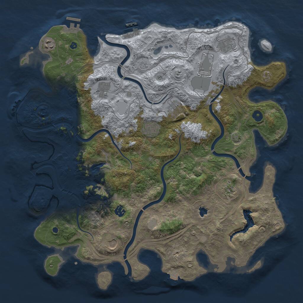 Rust Map: Procedural Map, Size: 4290, Seed: 1014200802, 16 Monuments