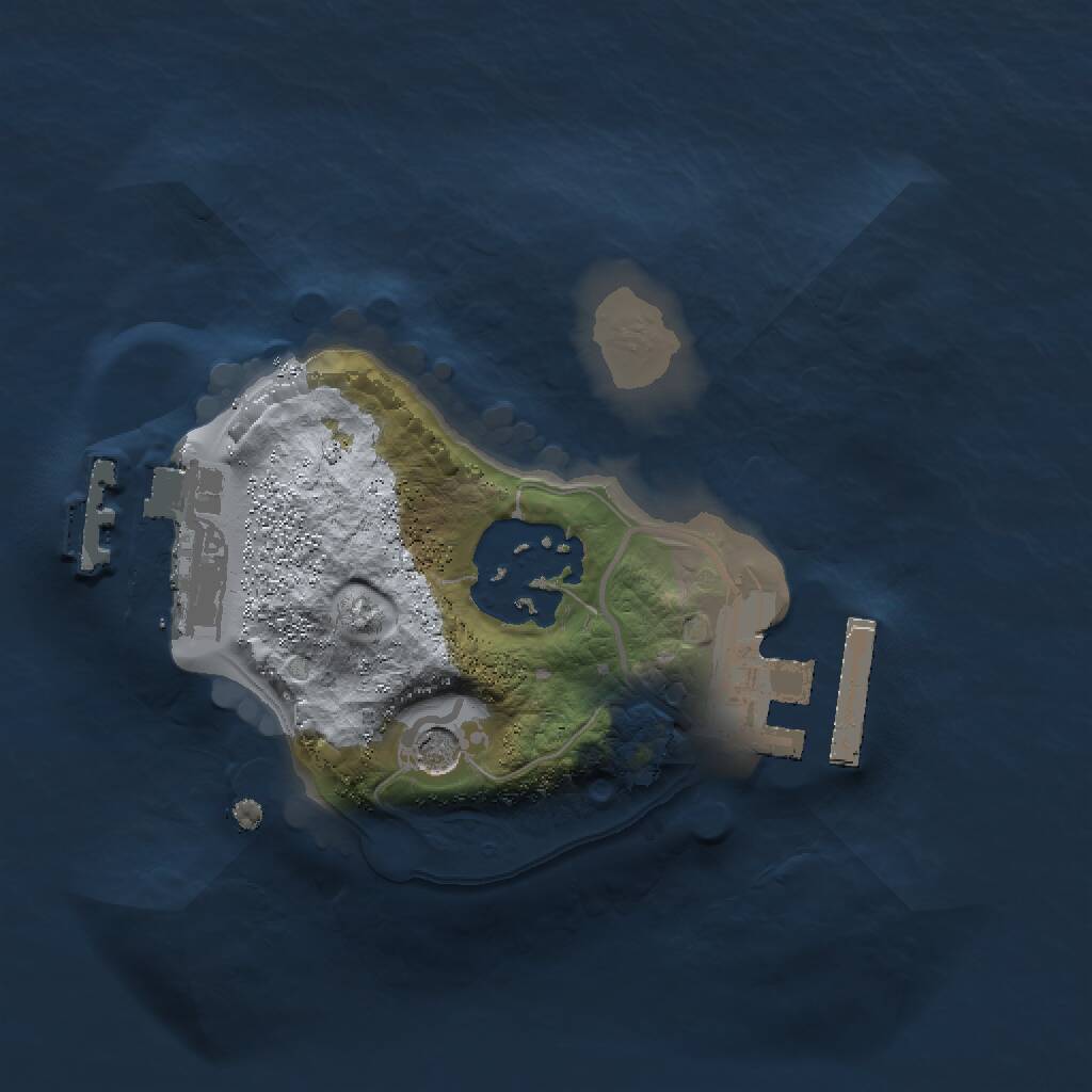 Rust Map: Procedural Map, Size: 1500, Seed: 1075465835, 5 Monuments