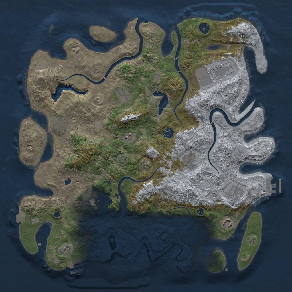 Rust Map: Procedural Map, Size: 4150, Seed: 1002, 15 Monuments