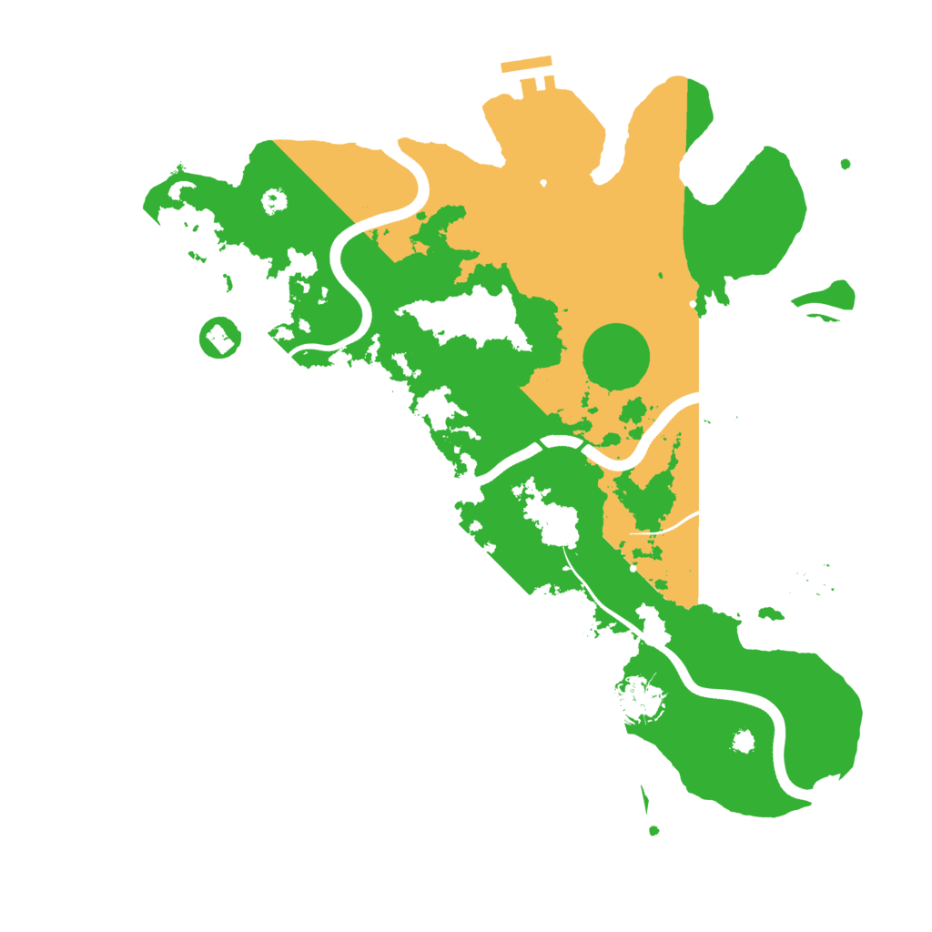Biome Rust Map: Procedural Map, Size: 3700, Seed: 386386935