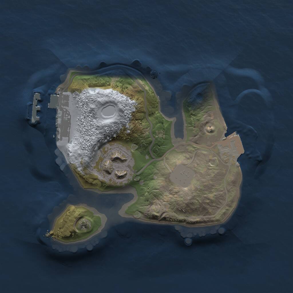 Rust Map: Procedural Map, Size: 1500, Seed: 1591365278, 3 Monuments