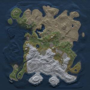 Thumbnail Rust Map: Procedural Map, Size: 4000, Seed: 1938804866, 16 Monuments