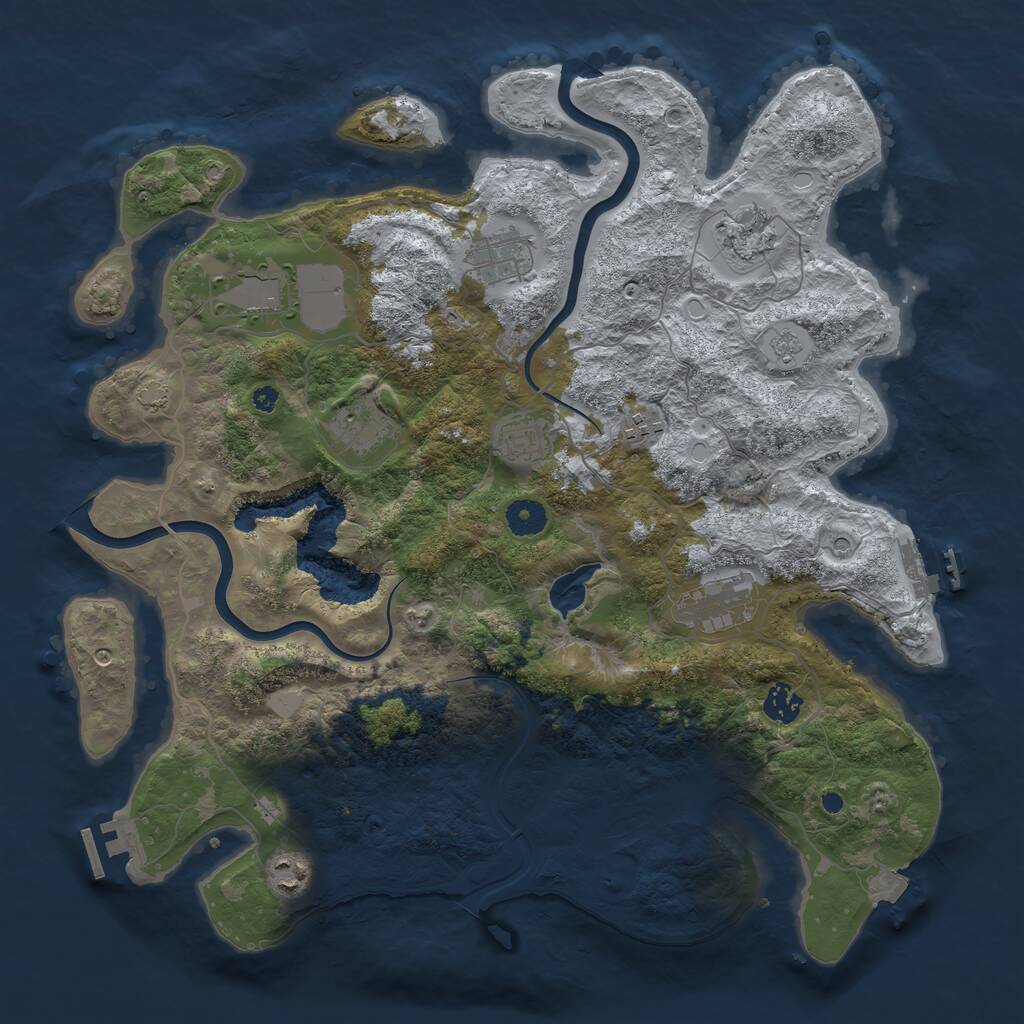 Rust Map: Procedural Map, Size: 4000, Seed: 1959405065, 15 Monuments
