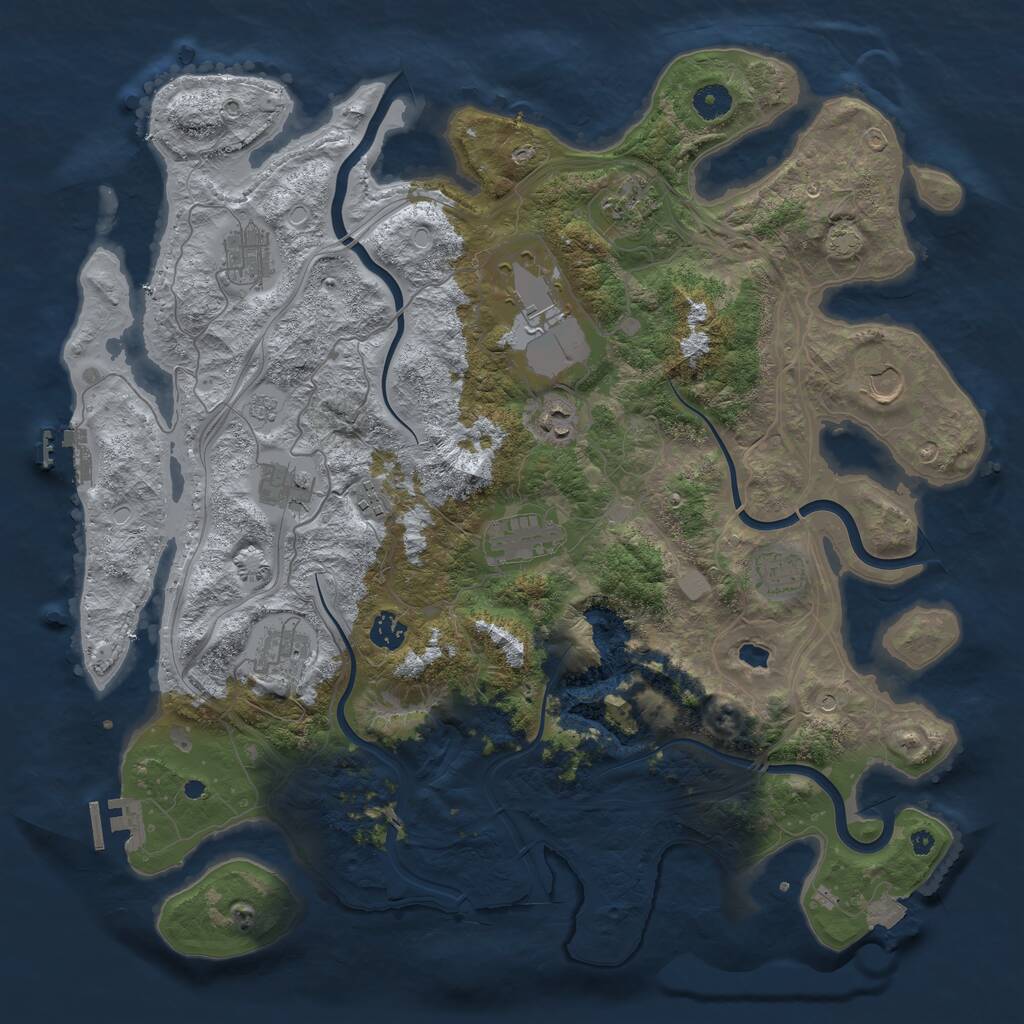 Rust Map: Procedural Map, Size: 4250, Seed: 98020355, 17 Monuments