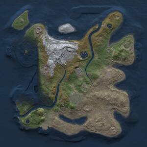 Thumbnail Rust Map: Procedural Map, Size: 3000, Seed: 156765, 11 Monuments