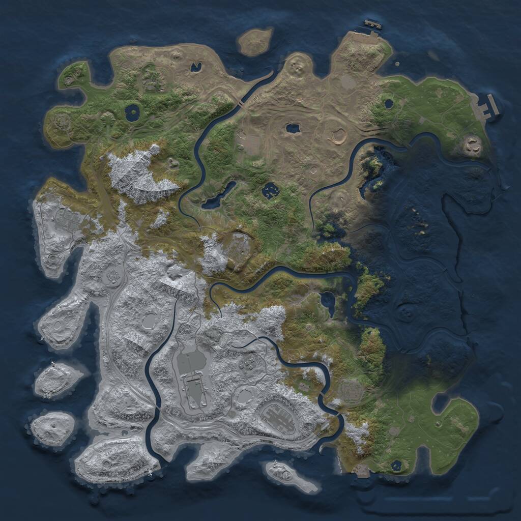 Rust Map: Procedural Map, Size: 4800, Seed: 7758903, 17 Monuments