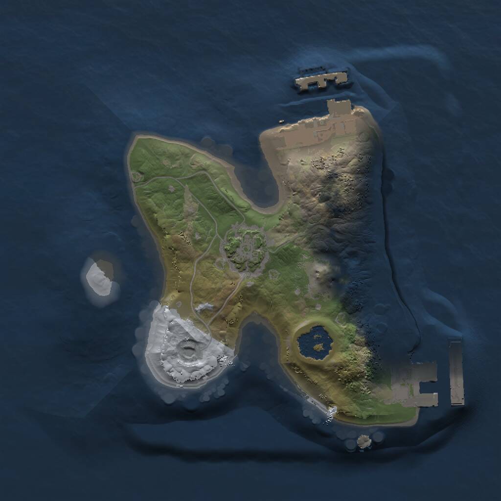 Rust Map: Procedural Map, Size: 1500, Seed: 196907540, 4 Monuments