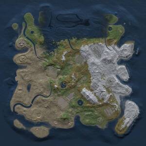 Thumbnail Rust Map: Procedural Map, Size: 3750, Seed: 1779537631, 15 Monuments