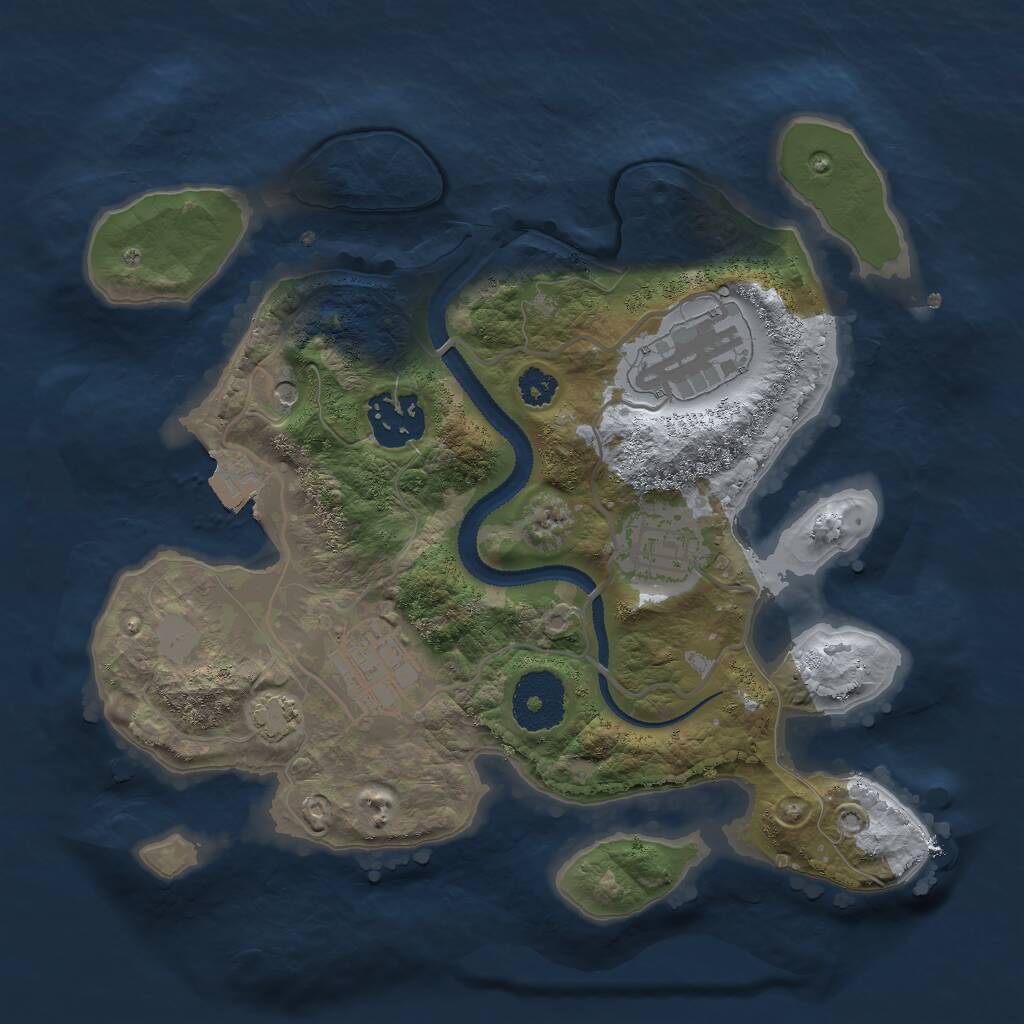 Rust Map: Procedural Map, Size: 2700, Seed: 1779537678, 7 Monuments
