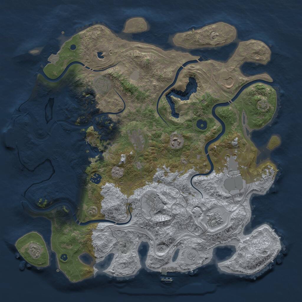 Rust Map: Procedural Map, Size: 4250, Seed: 692732074, 15 Monuments