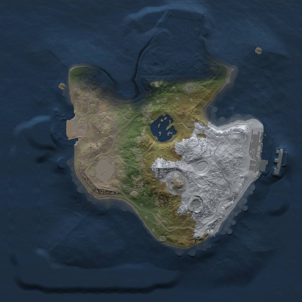 Rust Map: Procedural Map, Size: 1800, Seed: 358081455, 4 Monuments