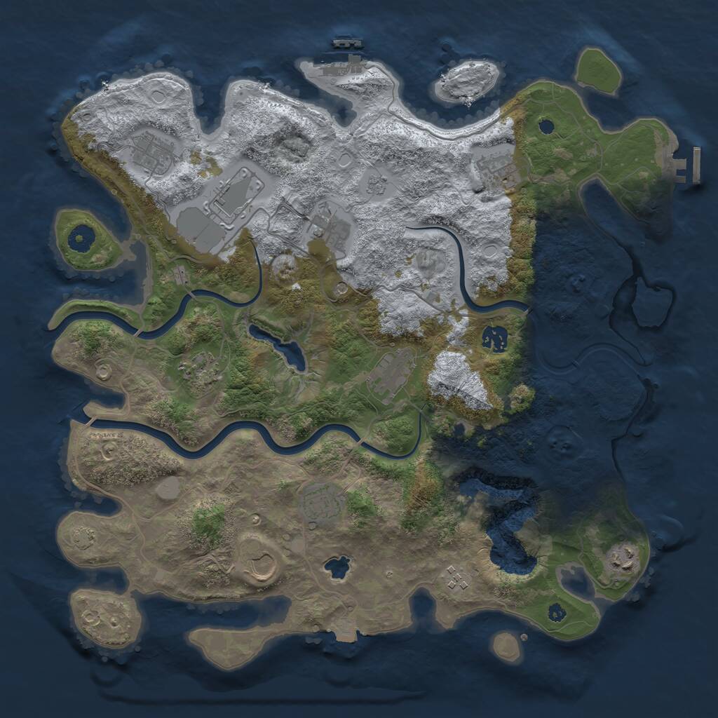 Rust Map: Procedural Map, Size: 4000, Seed: 1757006531, 17 Monuments