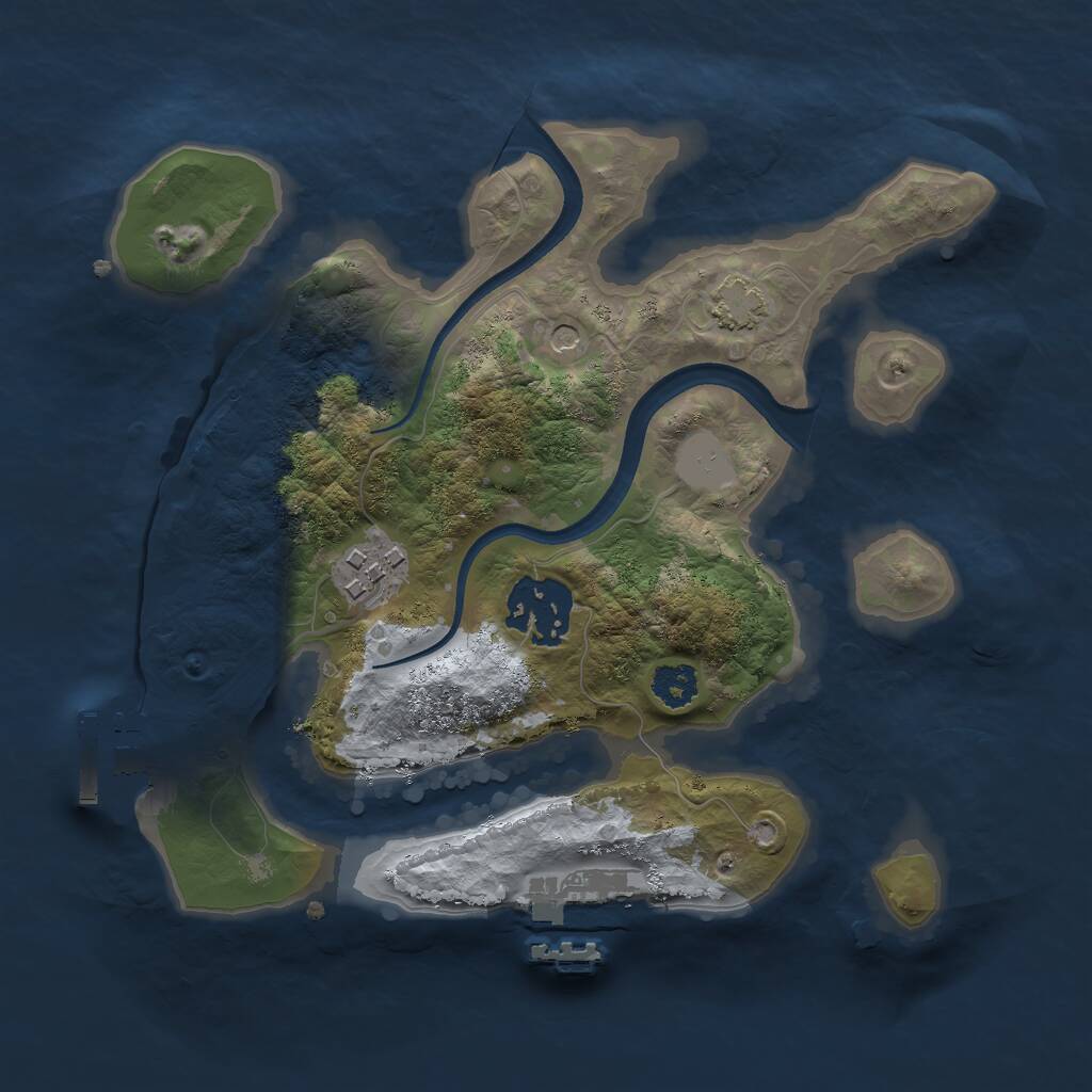 Rust Map: Procedural Map, Size: 2420, Seed: 4206544, 7 Monuments