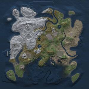 Thumbnail Rust Map: Procedural Map, Size: 3500, Seed: 944545162, 14 Monuments