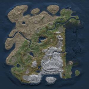 Thumbnail Rust Map: Procedural Map, Size: 4000, Seed: 771331026, 17 Monuments