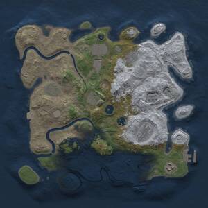 Thumbnail Rust Map: Procedural Map, Size: 3500, Seed: 79556311, 14 Monuments