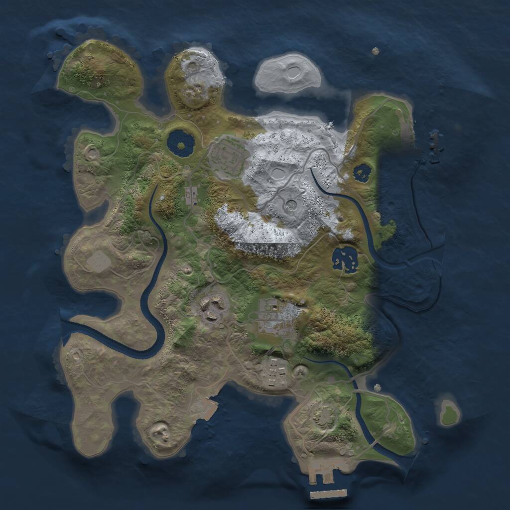 Rust Map: Procedural Map, Size: 2800, Seed: 1765561673, 10 Monuments
