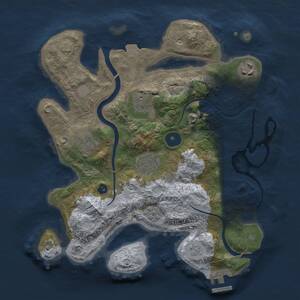 Thumbnail Rust Map: Procedural Map, Size: 3000, Seed: 334755978, 10 Monuments