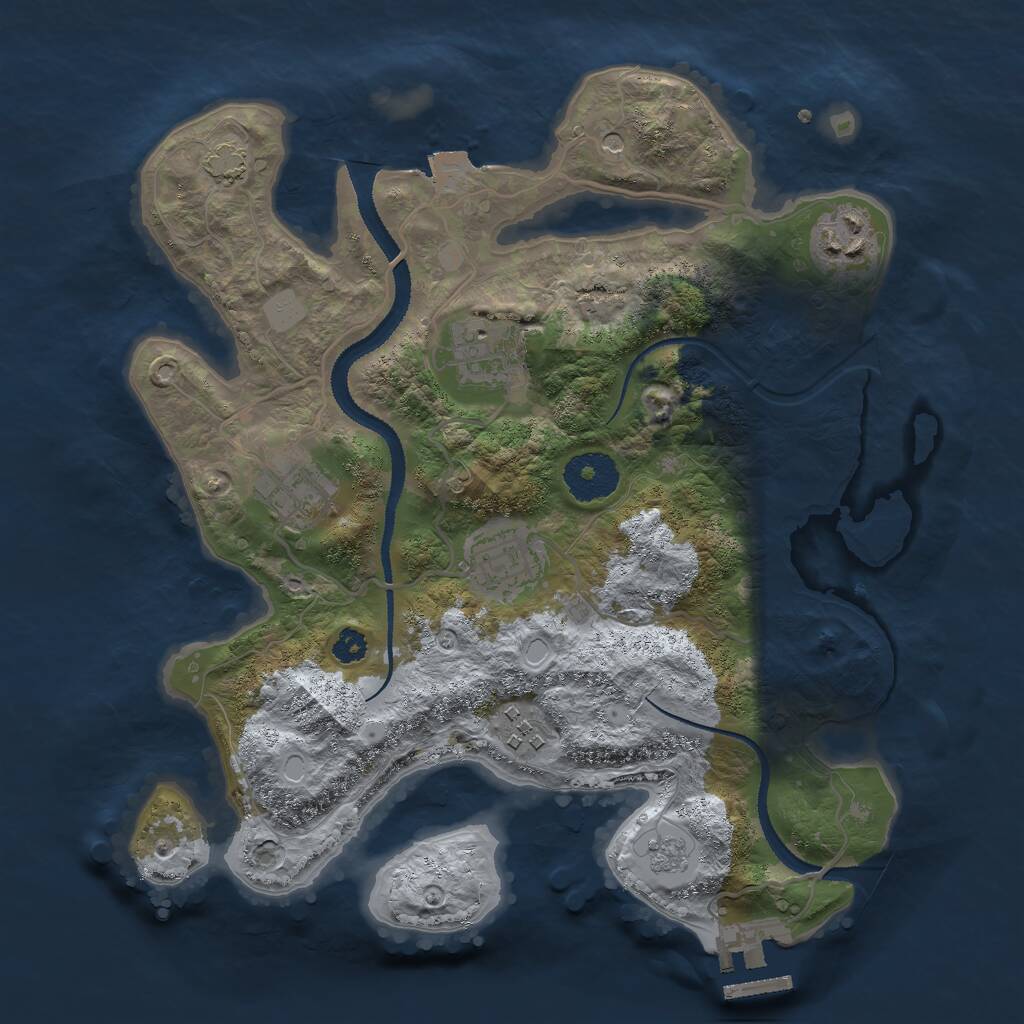 Rust Map: Procedural Map, Size: 3000, Seed: 334755978, 10 Monuments