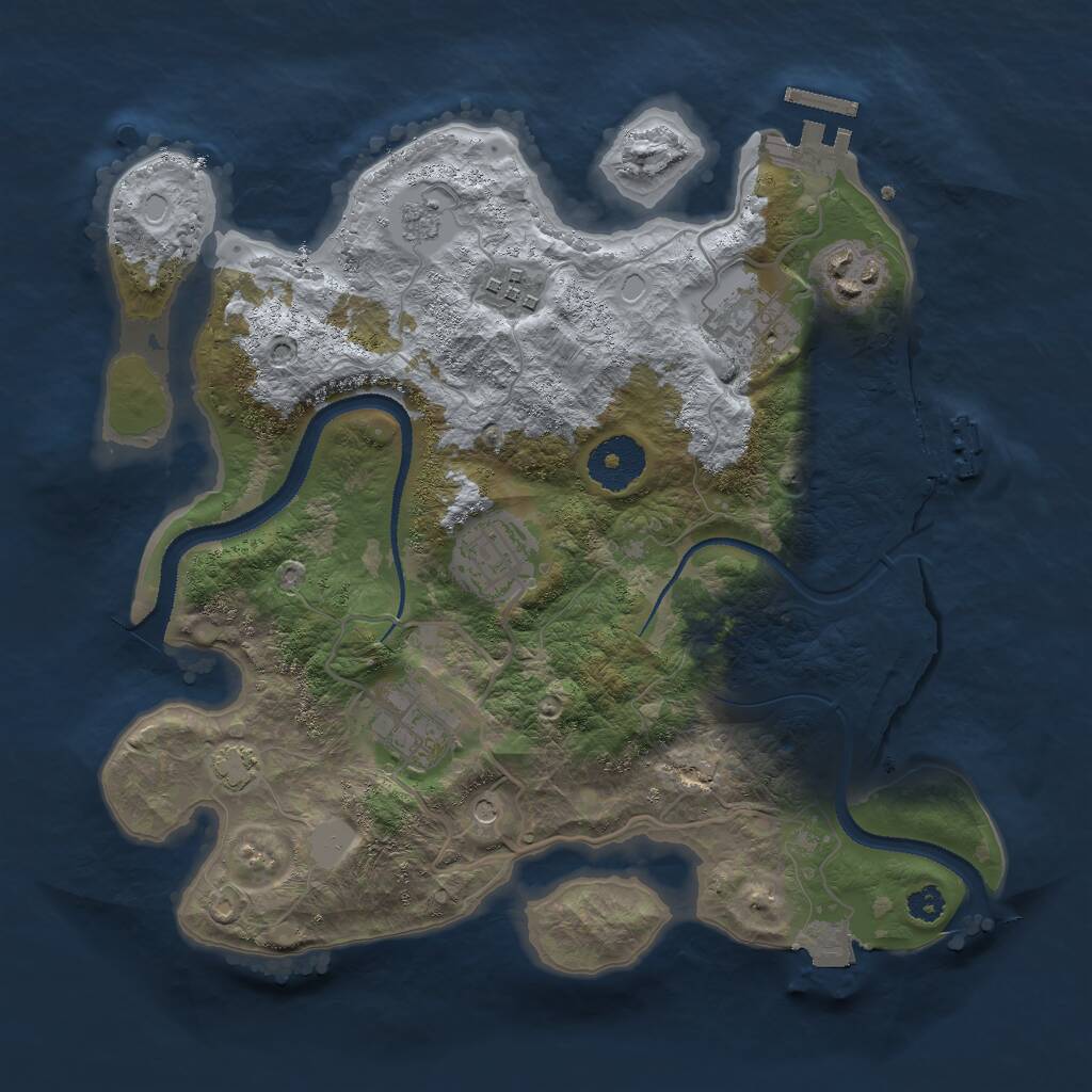 Rust Map: Procedural Map, Size: 3000, Seed: 21190158, 11 Monuments
