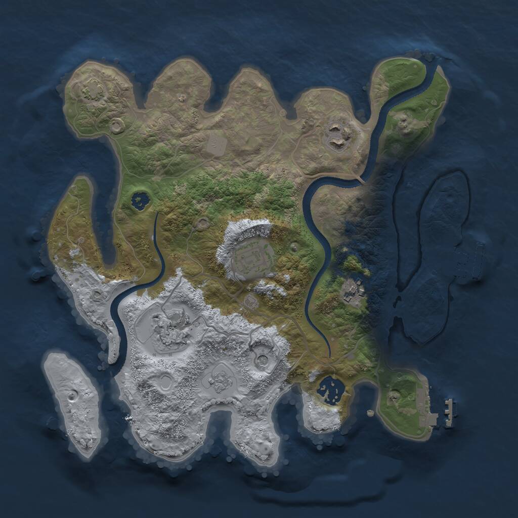 Rust Map: Procedural Map, Size: 2900, Seed: 3, 11 Monuments