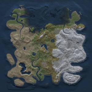 Thumbnail Rust Map: Procedural Map, Size: 4000, Seed: 1452694036, 14 Monuments