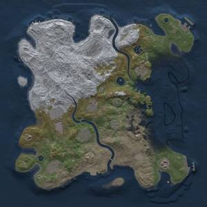 Thumbnail Rust Map: Procedural Map, Size: 3750, Seed: 951933464, 16 Monuments