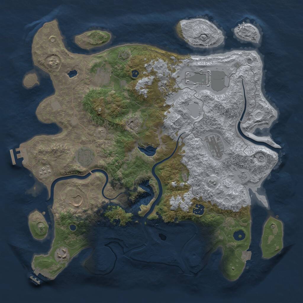 Rust Map: Procedural Map, Size: 4000, Seed: 6062026, 15 Monuments