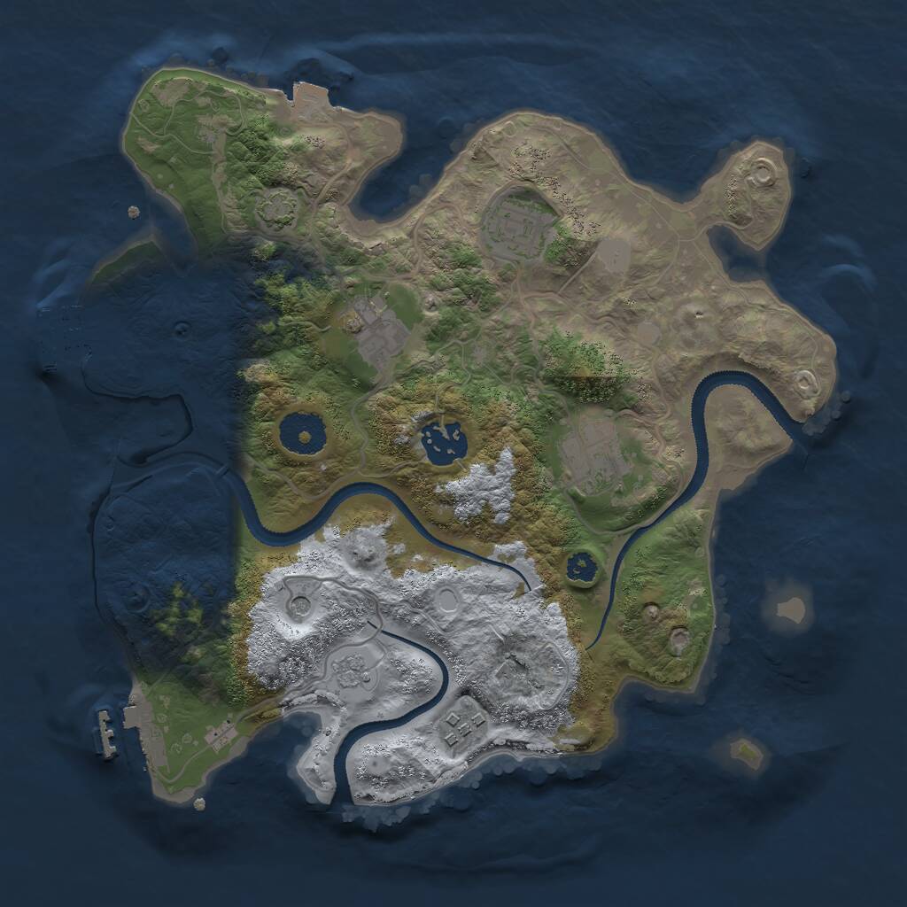Rust Map: Procedural Map, Size: 3000, Seed: 23267136, 11 Monuments