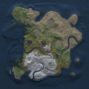 Thumbnail Rust Map: Procedural Map, Size: 3000, Seed: 23267136, 11 Monuments
