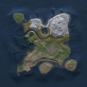 Thumbnail Rust Map: Procedural Map, Size: 2100, Seed: 13825, 3 Monuments